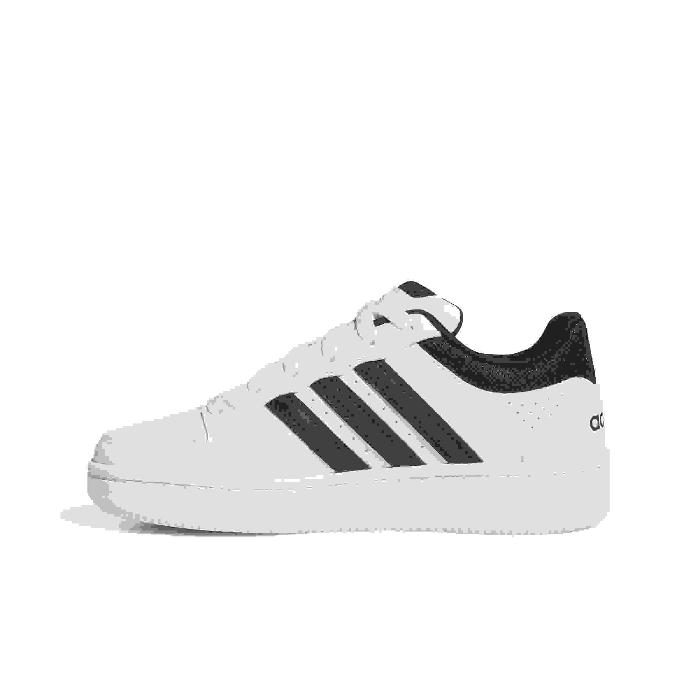 adidas Hoops Classic J Grade School Boys' "Ftwr White/Core Black/Orbit Grey" Shoe